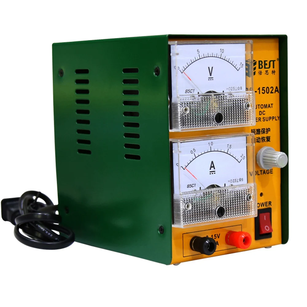 BEST 1502A 15V 2A Adjustable DC Voltage Regulating Power Supply Mobile Phone Maintenance Notebook Power Supply Maintenance
BEST 1502A 15V 2A Adjustable DC Voltage Regulating Power Supply Mobile Phone Maintenance Notebook Power Supply Maintenance