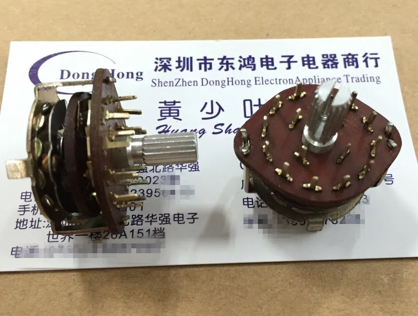 Original new 100% import SR2513F rotary band switch 4 knife 3 gear switch shaft length 15MM
Original new 100% import SR2513F rotary band switch 4 knife 3 gear switch shaft length 15MM