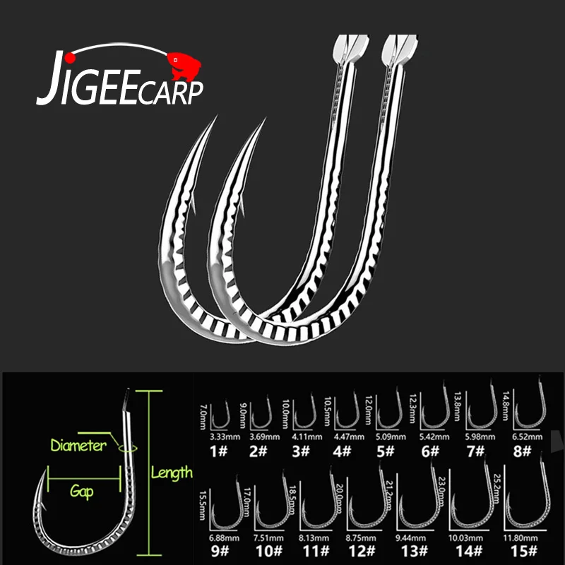 JIGEECARP 500 шт. крючки для карпа кованый крюк Y Форма паз Карп Bighead рыба трава Карп Рыболовный крючок Размер 1 #-#13 оптовая продажа
JIGEECARP 500 шт. крючки для карпа кованый крюк Y Форма паз Карп Bighead рыба трава Карп Рыболовный крючок Размер 1 #-#13 оптовая продажа