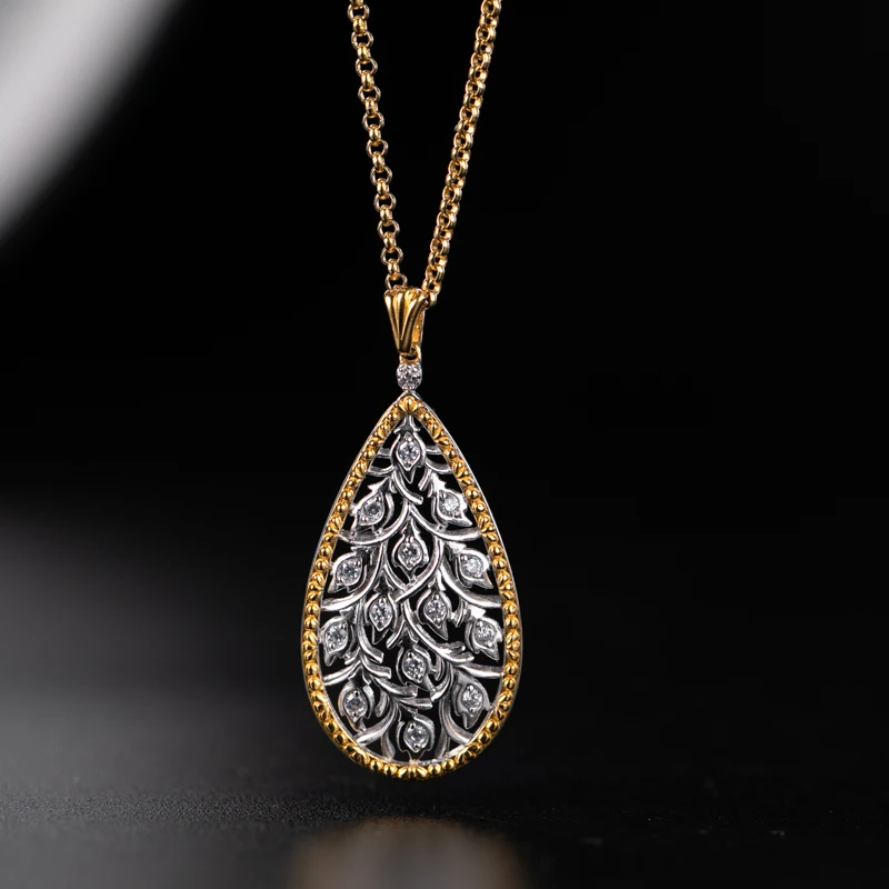 925 Sterling Silver zircon Necklace Sliver 925 Jewelry For Women European Court Style vintage style
925 Sterling Silver zircon Necklace Sliver 925 Jewelry For Women European Court Style vintage style