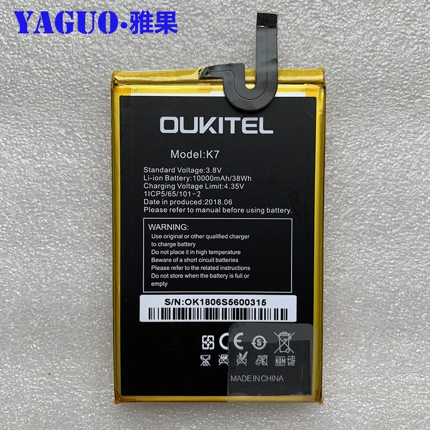 100% Original Full 10000mAh Battery Replacement High Quality Large Capacity Back Up Bateria For Oukitel K7 Smart Phone
100% Original Full 10000mAh Battery Replacement High Quality Large Capacity Back Up Bateria For Oukitel K7 Smart Phone