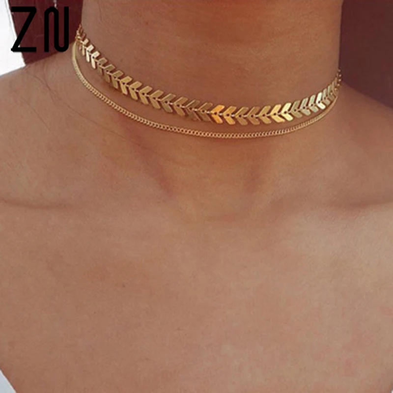 ZN Trendy Minimalist Fishbone Arrowhead Necklaces Chunky Clavicle Chain Bib Chokers for Women Fashion Simple Jewelry Gifts
ZN Trendy Minimalist Fishbone Arrowhead Necklaces Chunky Clavicle Chain Bib Chokers for Women Fashion Simple Jewelry Gifts