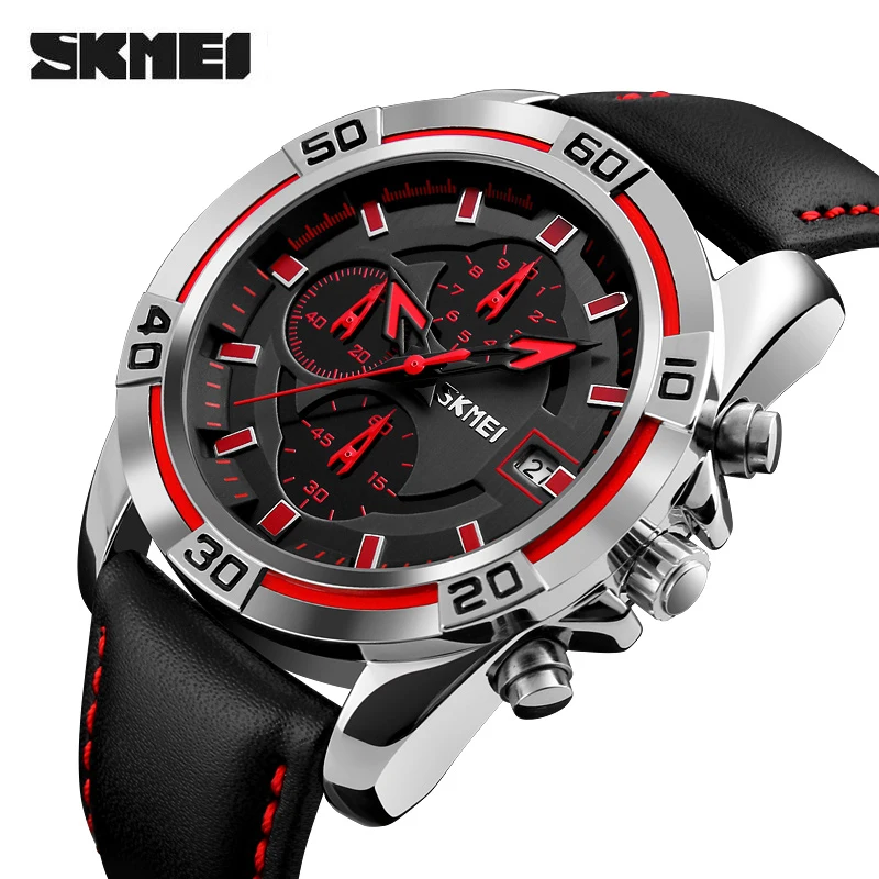 SKMEI Stopwatch Men's Watches Luxury Fashion Sports Military Watch Leather Strap Waterproof Quartz Watch Men Relogio Masculino
SKMEI Stopwatch Men's Watches Luxury Fashion Sports Military Watch Leather Strap Waterproof Quartz Watch Men Relogio Masculino