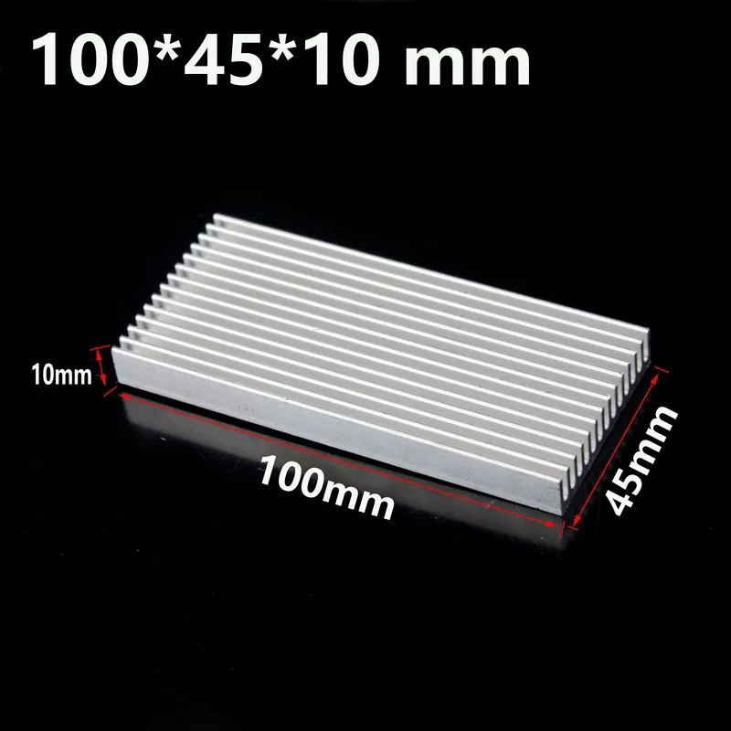 Gdstime 100pcs Aluminum Heat Sink 100x45x10mm Computer Component Heatsink 100mm x 45mm x 10mm
Gdstime 100pcs Aluminum Heat Sink 100x45x10mm Computer Component Heatsink 100mm x 45mm x 10mm
