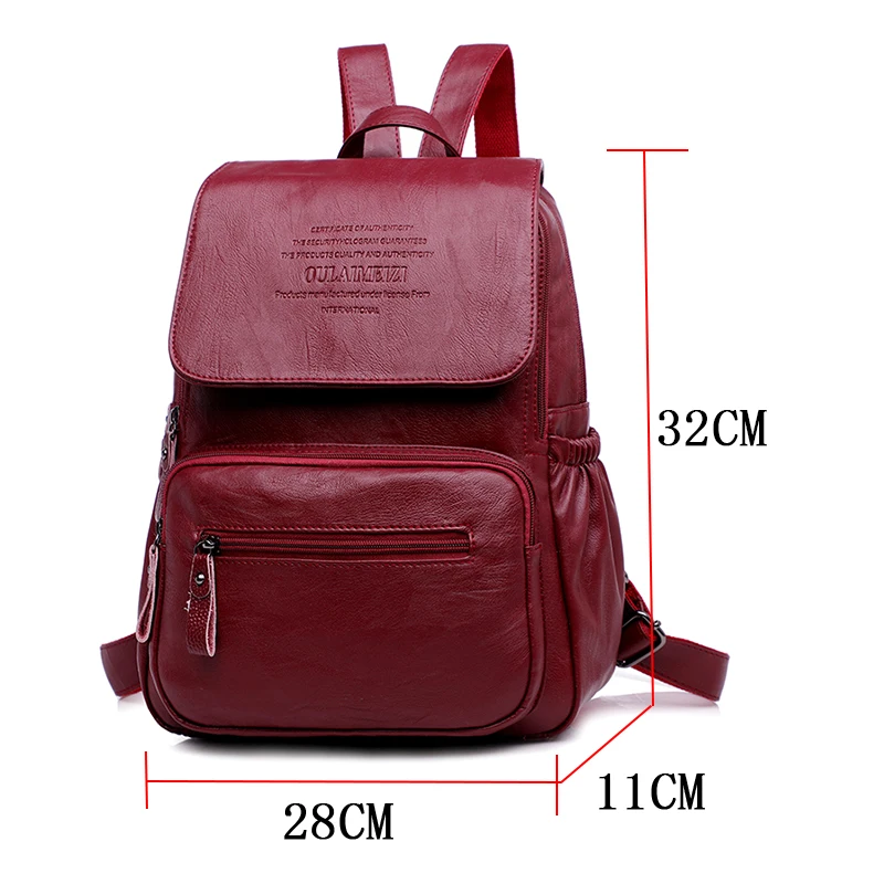 Women PU Leather Backpacks Vintage Shoulder Bag Winter Female Ruckpack Ladies Travel Backpack Mochila School Bags For Girl | Багаж и сумки