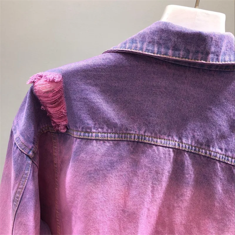 2019 Jeans Jacket Women Casacos Feminino Slim Ripped Holes Denim Jacket Femme Elegant Vintage Bomber Jacket Casual Basic Coats
2019 Jeans Jacket Women Casacos Feminino Slim Ripped Holes Denim Jacket Femme Elegant Vintage Bomber Jacket Casual Basic Coats