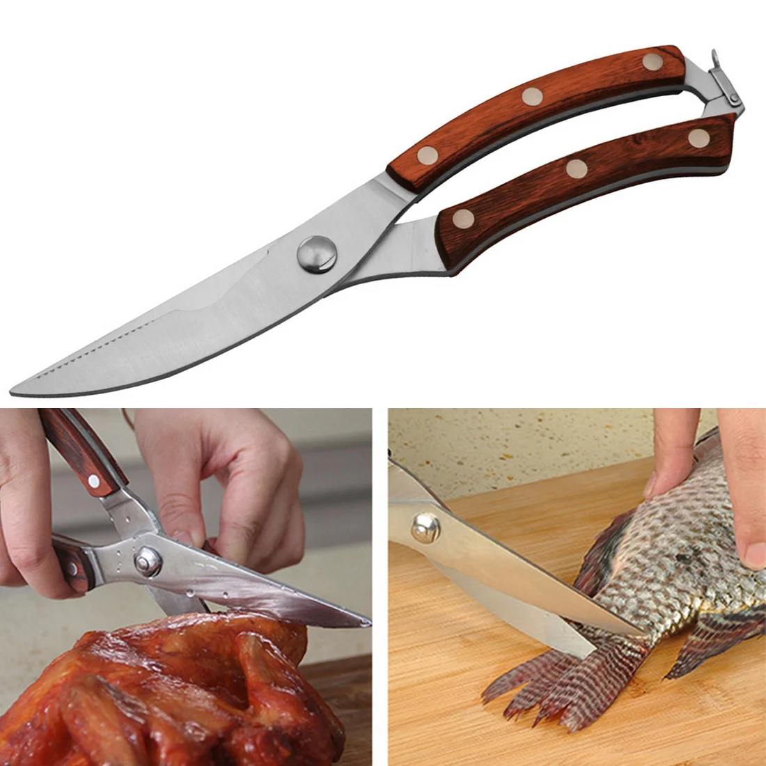 Kitchen Shears Stainless Steel Poultry Fish Chicken Bone Scissors Strong Knives for Kitchen
Kitchen Shears Stainless Steel Poultry Fish Chicken Bone Scissors Strong Knives for Kitchen