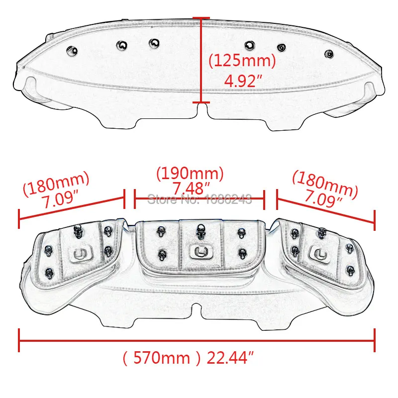 3-Pouch Skull Fairing Bag Windshield Saddlebag Fit For Harley Touring Street Glide Electra Glide FLHTP FLHTC 96-2013 Trike
3-Pouch Skull Fairing Bag Windshield Saddlebag Fit For Harley Touring Street Glide Electra Glide FLHTP FLHTC 96-2013 Trike