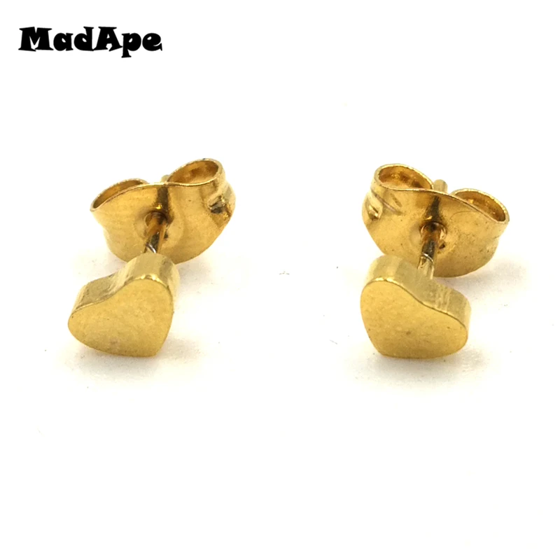 MadApe Classic Golden Color Heart Stud Earrings 316L Stainless Steel Never Fade For Women Heart Earrings For Couple Best Gift
MadApe Classic Golden Color Heart Stud Earrings 316L Stainless Steel Never Fade For Women Heart Earrings For Couple Best Gift