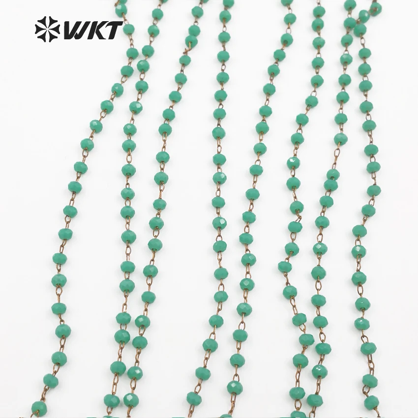 WT-RBC039 WKT, оптовая продажа, натуральный хрустальный Розарий, цепи, зеленая, и золотая металлическая проволока, продается по метрам
WT-RBC039 WKT, оптовая продажа, натуральный хрустальный Розарий, цепи, зеленая, и золотая металлическая проволока, продается по метрам
