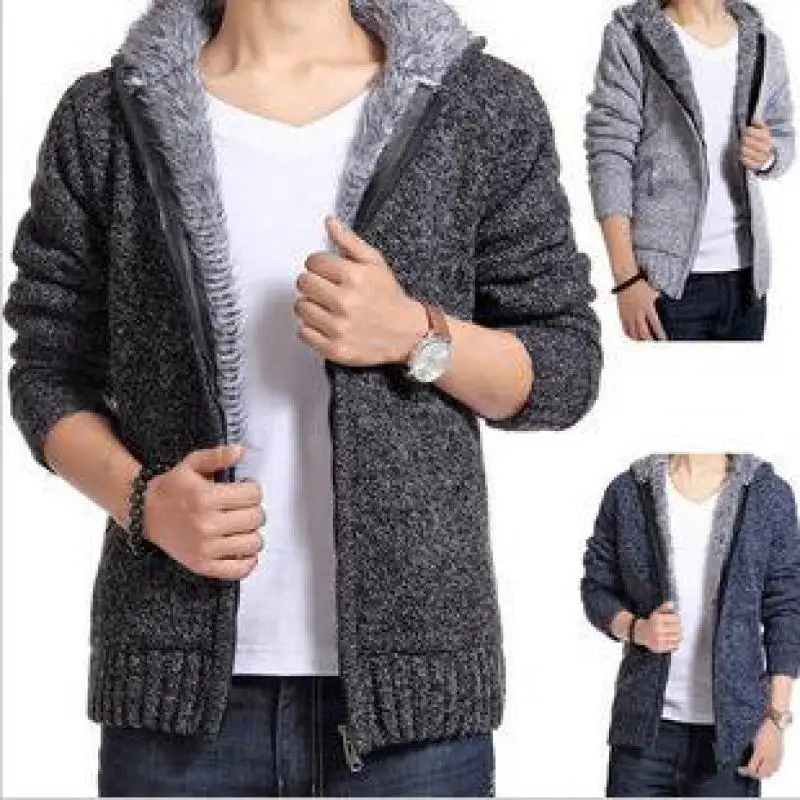 2020 New Winter Coat Hooded Mens Sweater Explosion Models With Cashmere Cardigan M-XXL Size Free Shipping
2020 New Winter Coat Hooded Mens Sweater Explosion Models With Cashmere Cardigan M-XXL Size Free Shipping