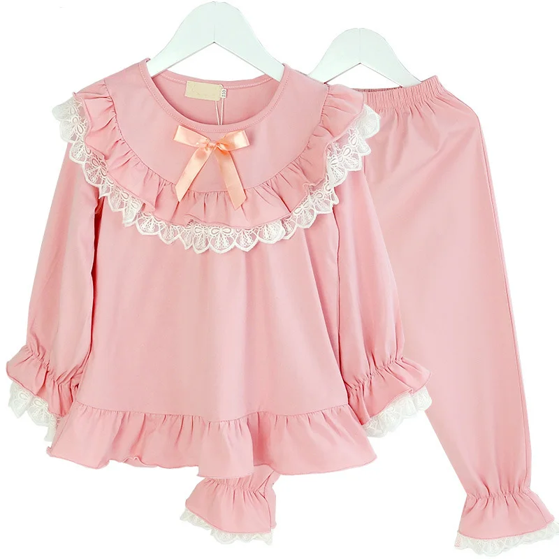 Girl Pajama Set 2019 New Kids long-sleeved cotton princess Pajama Baby girl Lace clothes fashion Children Clothing 2 6 8 10 11Y
Girl Pajama Set 2019 New Kids long-sleeved cotton princess Pajama Baby girl Lace clothes fashion Children Clothing 2 6 8 10 11Y