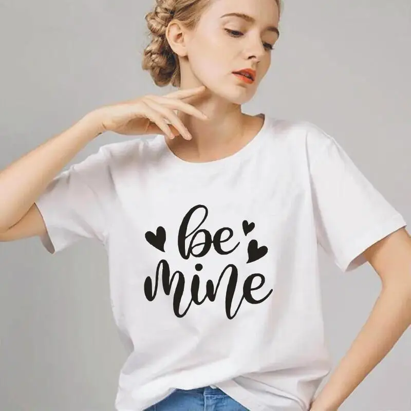 Fashion Be Mine Love T-shirt Women Tops Graphic Shirt Valentine's Day Hipster Tee Shirt Femme Short Sleeve Casual Women Tshirt
Fashion Be Mine Love T-shirt Women Tops Graphic Shirt Valentine's Day Hipster Tee Shirt Femme Short Sleeve Casual Women Tshirt