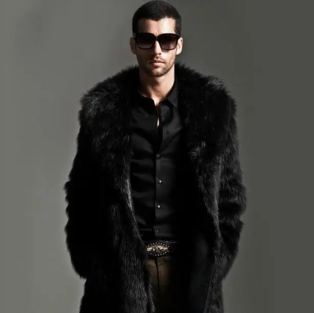 Black black Grey warm casual Sided wear long faux fur coat mens leather jacket men trench coats Villus winter thermal outerwear
Black black Grey warm casual Sided wear long faux fur coat mens leather jacket men trench coats Villus winter thermal outerwear