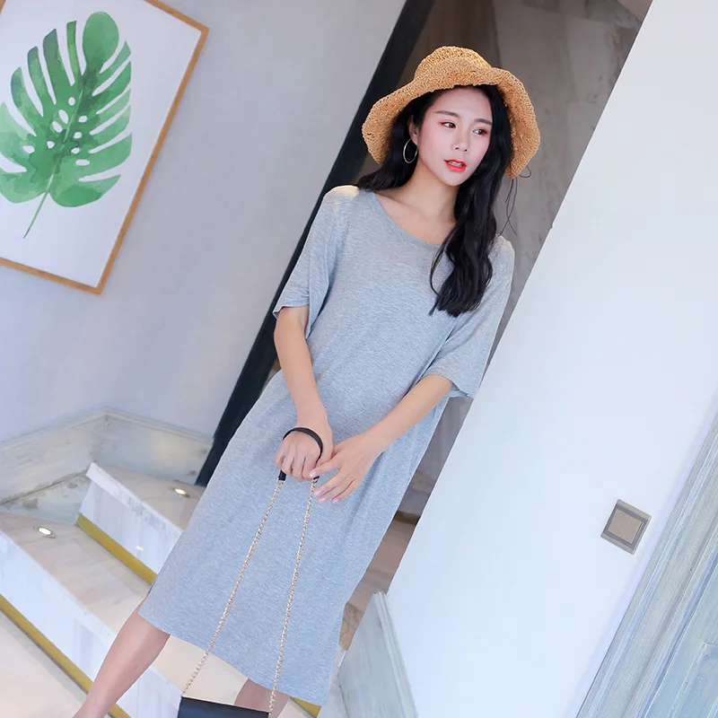 2018 summer new modal plus size dresses women casual dress short-sleeved Tshirt dresses loose nightdress vestidos robe femme
2018 summer new modal plus size dresses women casual dress short-sleeved Tshirt dresses loose nightdress vestidos robe femme