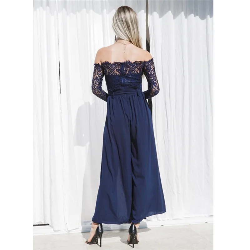 Fashion Women Holiday Off-shoulder Maxi Jumpsuit Ladies Split Lace Long Sleeve Summer Jumpsuits Beach Party Long Jumpsuit&Romper
Fashion Women Holiday Off-shoulder Maxi Jumpsuit Ladies Split Lace Long Sleeve Summer Jumpsuits Beach Party Long Jumpsuit&Romper