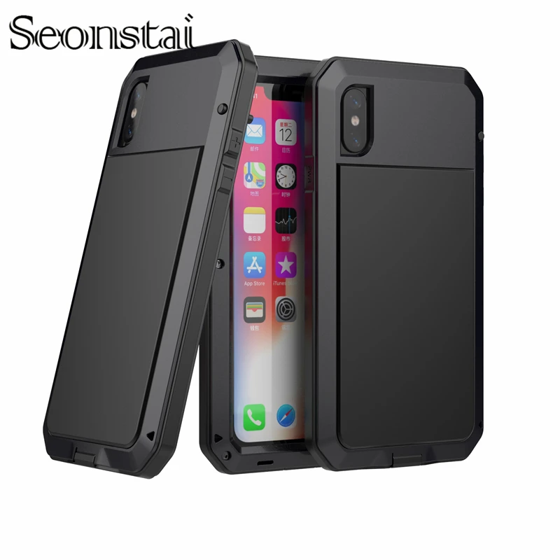 For iPhone XR XS Max Shockproof Doom Armor Shockproof Metal Case for iPhone X 10 Xs Max Anti-knock Heavy Duty Cover Screen Glass
For iPhone XR XS Max Shockproof Doom Armor Shockproof Metal Case for iPhone X 10 Xs Max Anti-knock Heavy Duty Cover Screen Glass