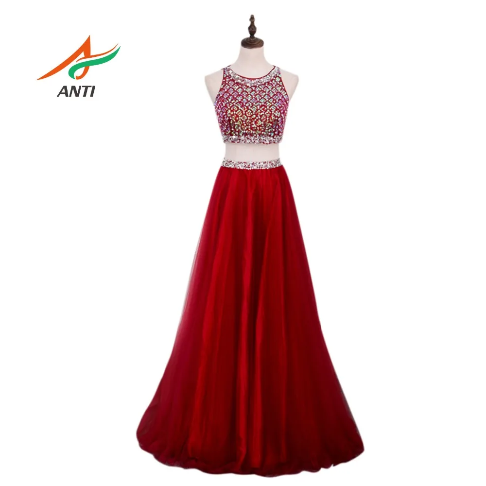ANTI Crystal Sequin Beaded Prom Dresses Long Off the Shoulder Vestidos De Festa Formature Party Gowns Dress Floor-Length | Свадьбы и