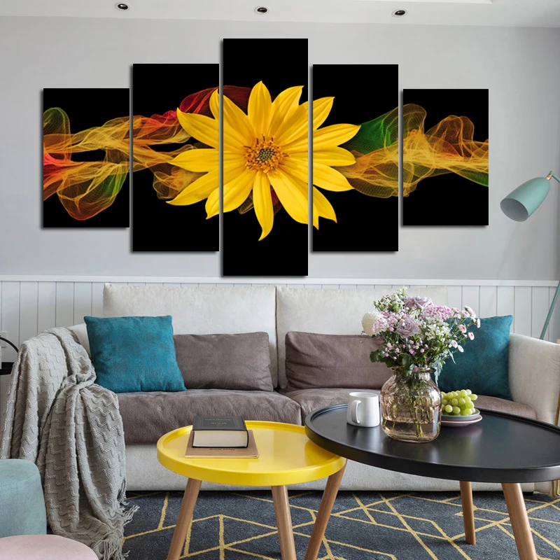 Modern Abstract Posters and Prints Wall Art Canvas Painting 5pcs Abstract Yellow Flower Decorative Picture for Living Room Decor
Modern Abstract Posters and Prints Wall Art Canvas Painting 5pcs Abstract Yellow Flower Decorative Picture for Living Room Decor