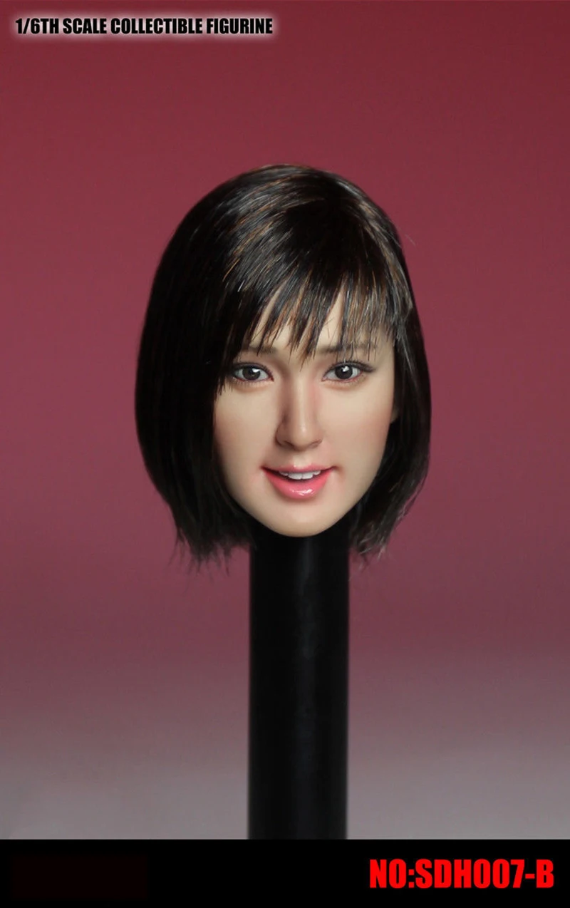 1/6 Scale SDH007-B Asia Beautiful Gird Head Sculpt Black Short Hair Head for 12 inches Female Action Figure Bodies
1/6 Scale SDH007-B Asia Beautiful Gird Head Sculpt Black Short Hair Head for 12 inches Female Action Figure Bodies