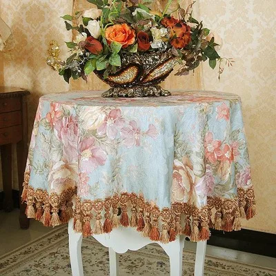 Luxury European style garden table cloth round table cloth cover for TV cabinet customized size accept
Luxury European style garden table cloth round table cloth cover for TV cabinet customized size accept