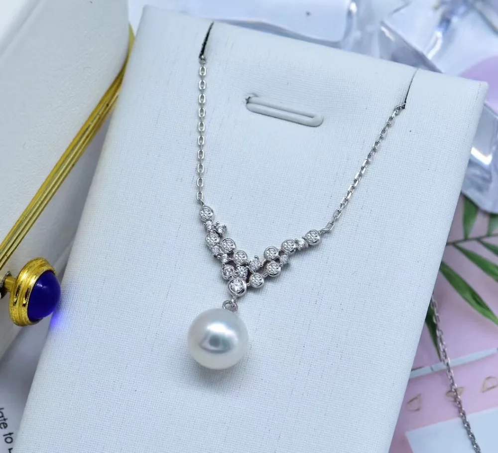 925 Sterling Silver Pearl Necklace Chain with Pendant Findings and Component Jewelry Parts Fittings Women Accessories
925 Sterling Silver Pearl Necklace Chain with Pendant Findings and Component Jewelry Parts Fittings Women Accessories