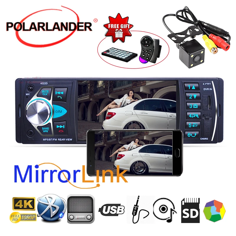 Car Radio 1 din FM radio car Auto Audio Stereo Bluetooth Autoradio Support Rear view Camera Steering Wheel Contral 4022d
Car Radio 1 din FM radio car Auto Audio Stereo Bluetooth Autoradio Support Rear view Camera Steering Wheel Contral 4022d
