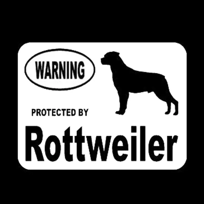 Предупреждение защищено ротвейлером собака Забавный автомобиль стикер Домашние