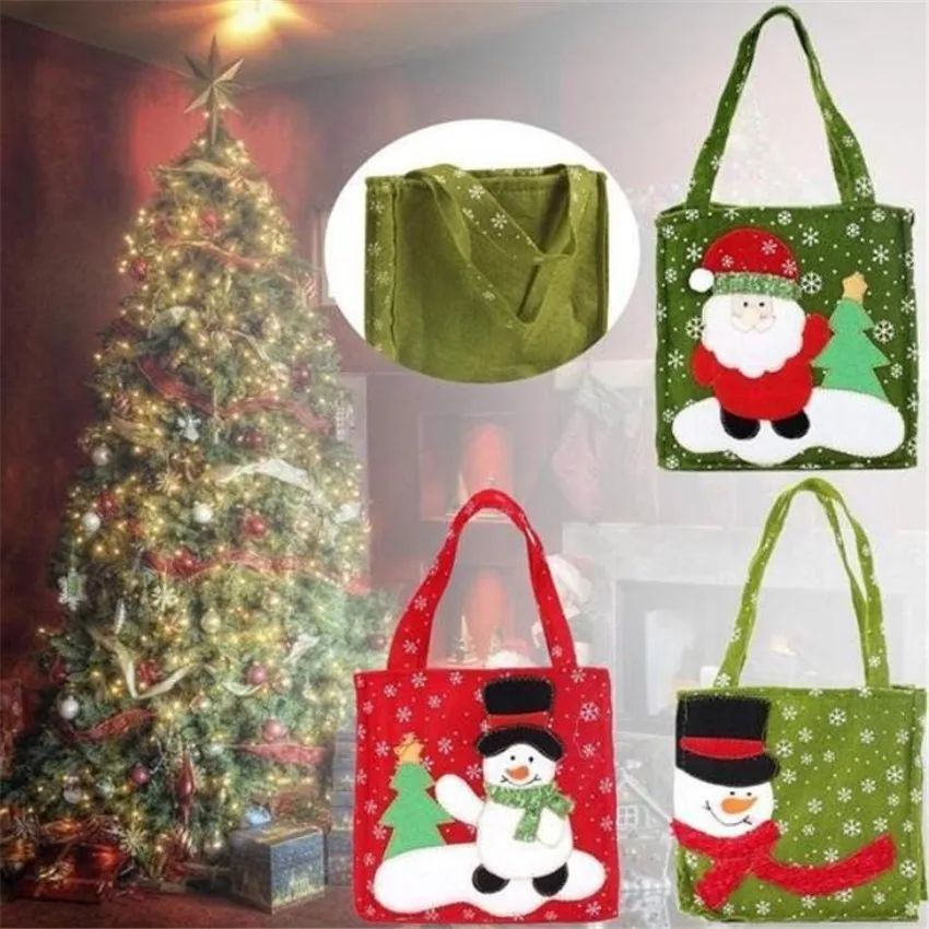 Новые подарочные сумки Санта Клауса рождественские конфеты Navidad держатели для