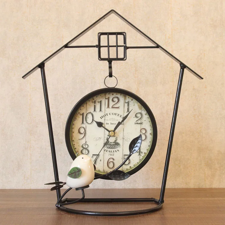 clock Small quiet, wrought iron table clock The Nordic contracted American technology household decorative furnishings
clock Small quiet, wrought iron table clock The Nordic contracted American technology household decorative furnishings