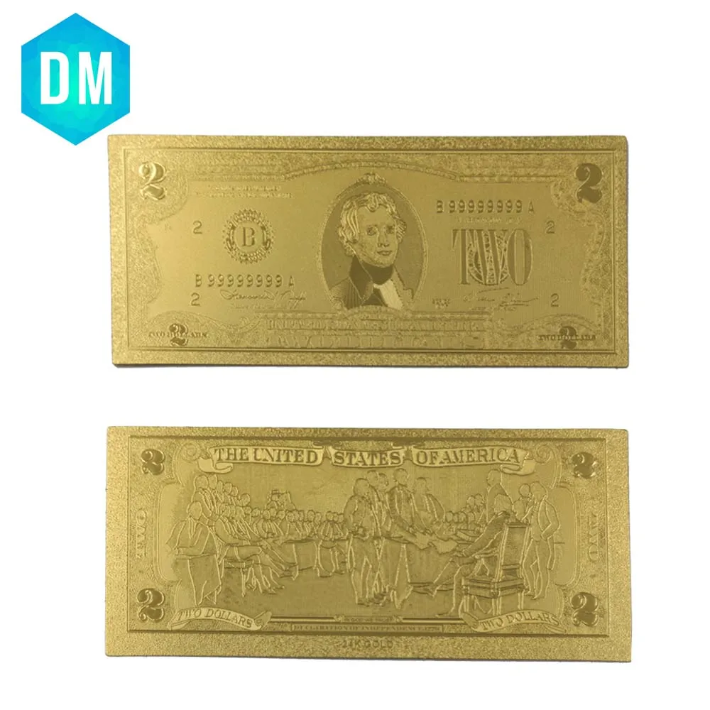 Golden USA Gold Banknote 2 Dollar Banknotes Replica Money Bills Gold Plated Business Gift Collection
Golden USA Gold Banknote 2 Dollar Banknotes Replica Money Bills Gold Plated Business Gift Collection