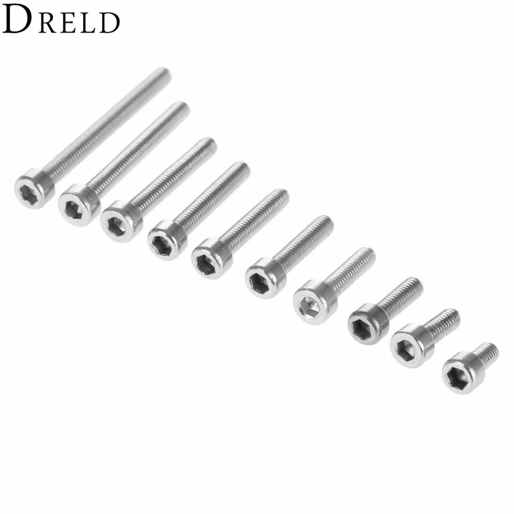 DRELD 50Pcs Stainless Steel M3 Screws Allen Hex Socket Head Wood Screw Bolt Fastener M3*6/8/10/12/14mm/16mm/18mm/20mm/25mm/30mm
DRELD 50Pcs Stainless Steel M3 Screws Allen Hex Socket Head Wood Screw Bolt Fastener M3*6/8/10/12/14mm/16mm/18mm/20mm/25mm/30mm