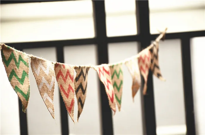50 Sets Mini Wavy Bunting Banners Burlap Jute Flags Christmas X-mas Wedding Holiday Party Hanging Decoration
50 Sets Mini Wavy Bunting Banners Burlap Jute Flags Christmas X-mas Wedding Holiday Party Hanging Decoration