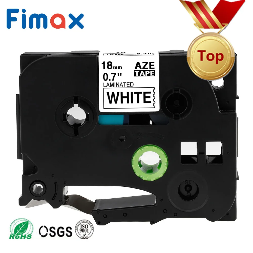 Fimax 1 шт. 12 цветов TZe241 18 мм черно белые фотоленты для принтера совместимы с Brother P touch