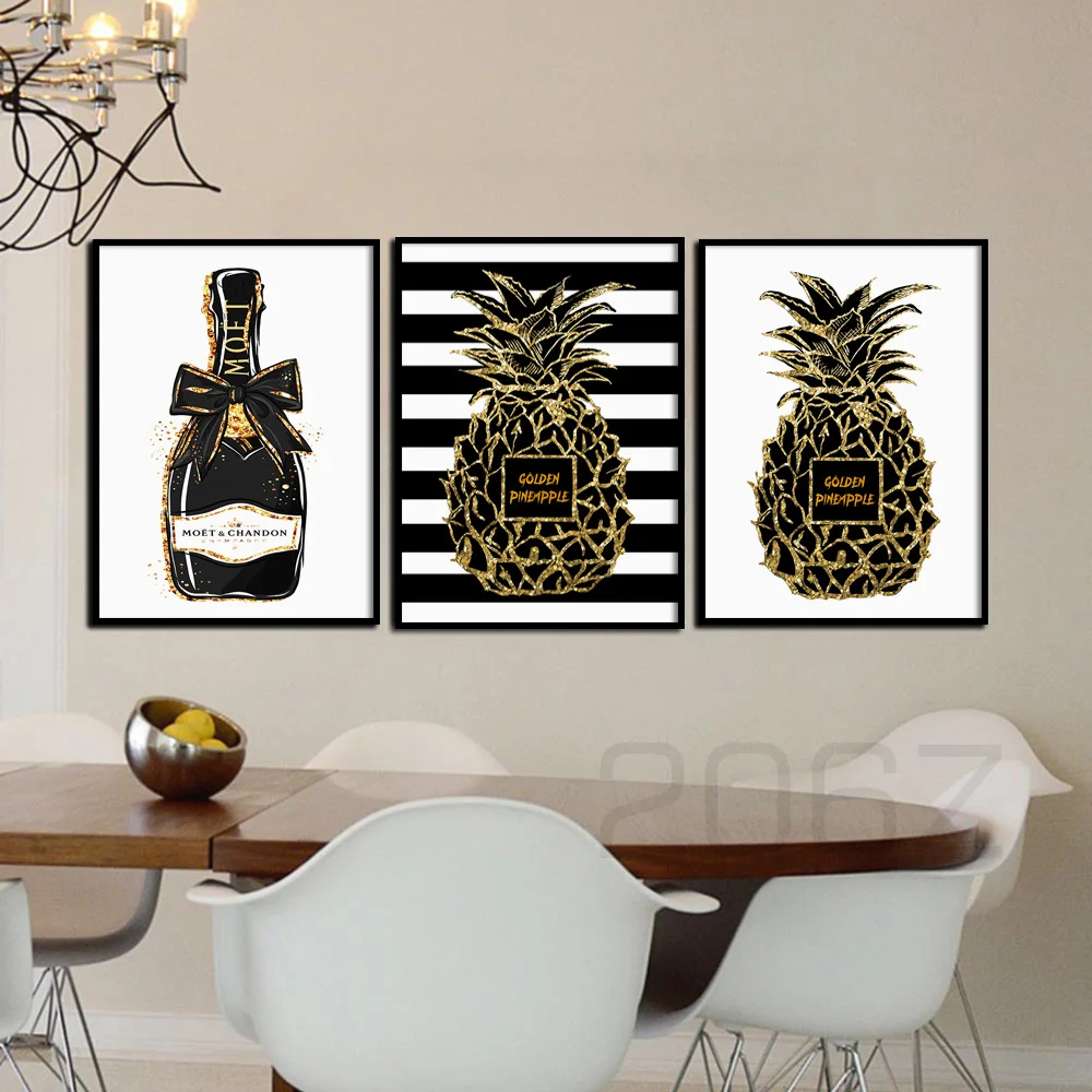 Fashion Wall Art Canvas Printing Modern Champagne Gold Pineapple Nordic Posters and Prints Wall Pictures For Living Room Decor
Fashion Wall Art Canvas Printing Modern Champagne Gold Pineapple Nordic Posters and Prints Wall Pictures For Living Room Decor