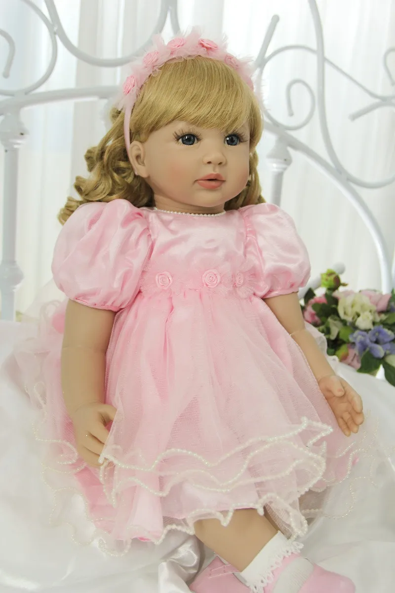 60cm Silicone Vinyl Reborn Baby Doll Lifelike bebe reborn toddler Girls Babies alive gold hair Kids Birthday Gift Present
60cm Silicone Vinyl Reborn Baby Doll Lifelike bebe reborn toddler Girls Babies alive gold hair Kids Birthday Gift Present