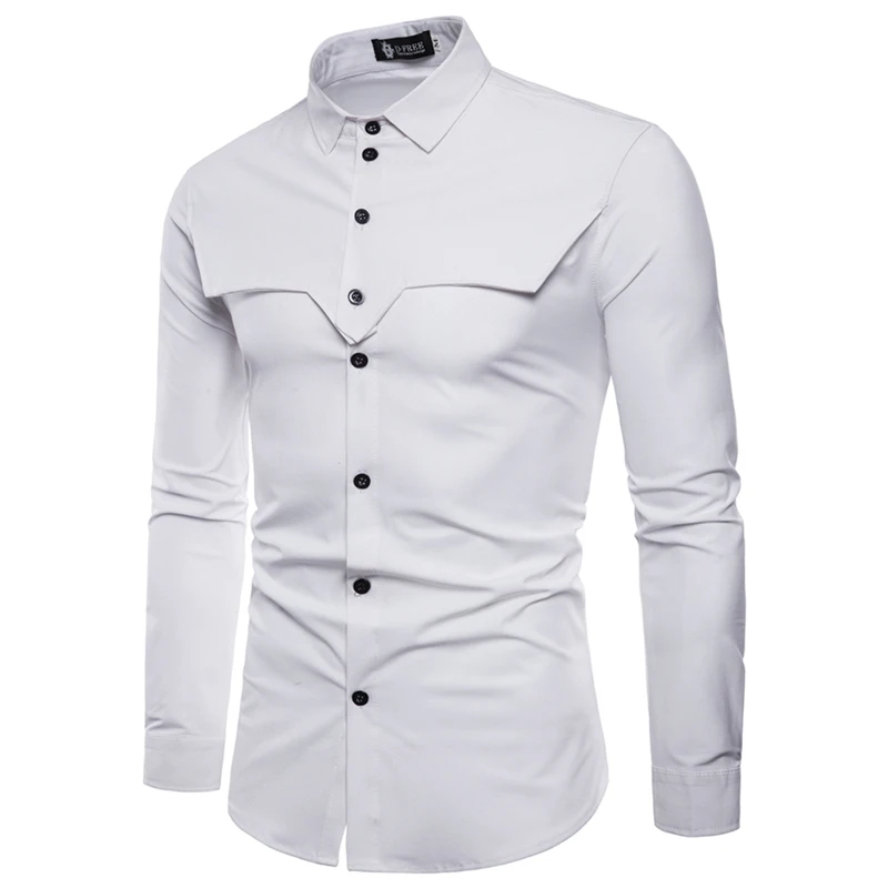 NEW 2020 Spring Autumn Men's Court Wind Fashionable Clipping Long Sleeve Shirt Young Men's Casual Camisa Social Dress Shirts Men
NEW 2020 Spring Autumn Men's Court Wind Fashionable Clipping Long Sleeve Shirt Young Men's Casual Camisa Social Dress Shirts Men