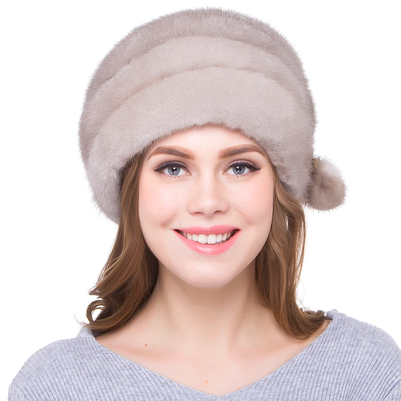 Фото JKP новые женские шапки из натурального меха норки зимние - купить