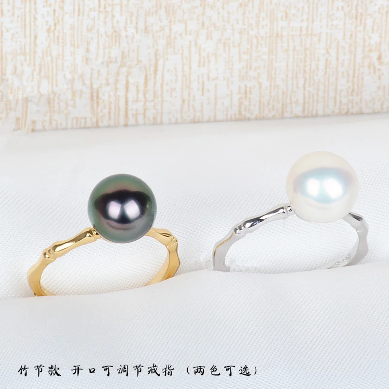 Высокое качество Мода 925 стерлингового серебра Регулируемые кольца натуральный
