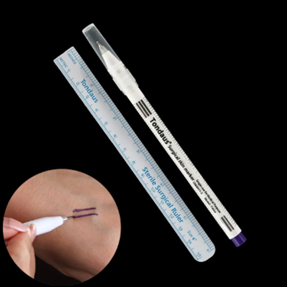 2Pcs/set Surgical Skin Marker Eyebrow Marker Pen Tattoo Skin Marker Pen With Measuring Ruler Microblading Positioning Tool
2Pcs/set Surgical Skin Marker Eyebrow Marker Pen Tattoo Skin Marker Pen With Measuring Ruler Microblading Positioning Tool