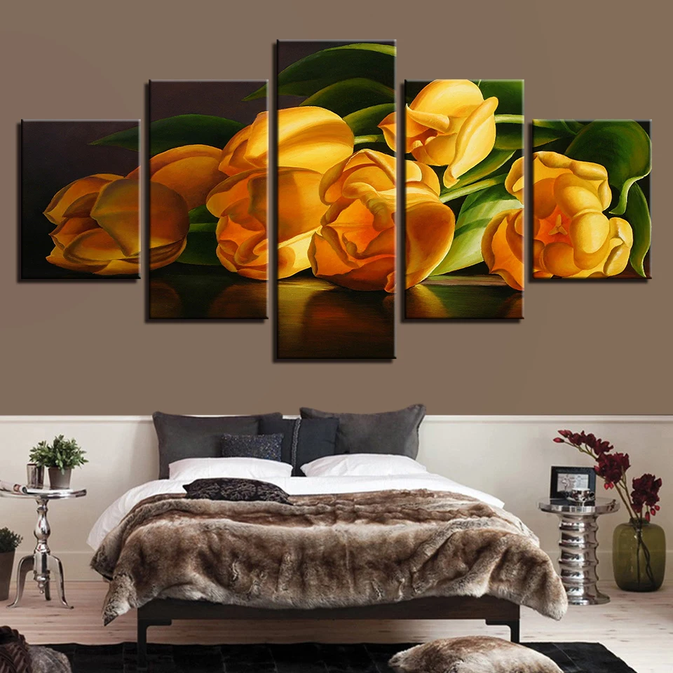 HD Prints Modular Pictures 5 Pieces Yellows Tulips Flower Paintings For Living Room Home Decor Poster Framework
HD Prints Modular Pictures 5 Pieces Yellows Tulips Flower Paintings For Living Room Home Decor Poster Framework
