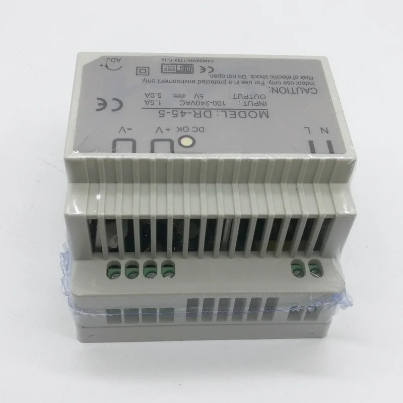 Din rail Single Output Switching power supply DR-45-5 45W 5V 9A ac dc converter SMPS
Din rail Single Output Switching power supply DR-45-5 45W 5V 9A ac dc converter SMPS