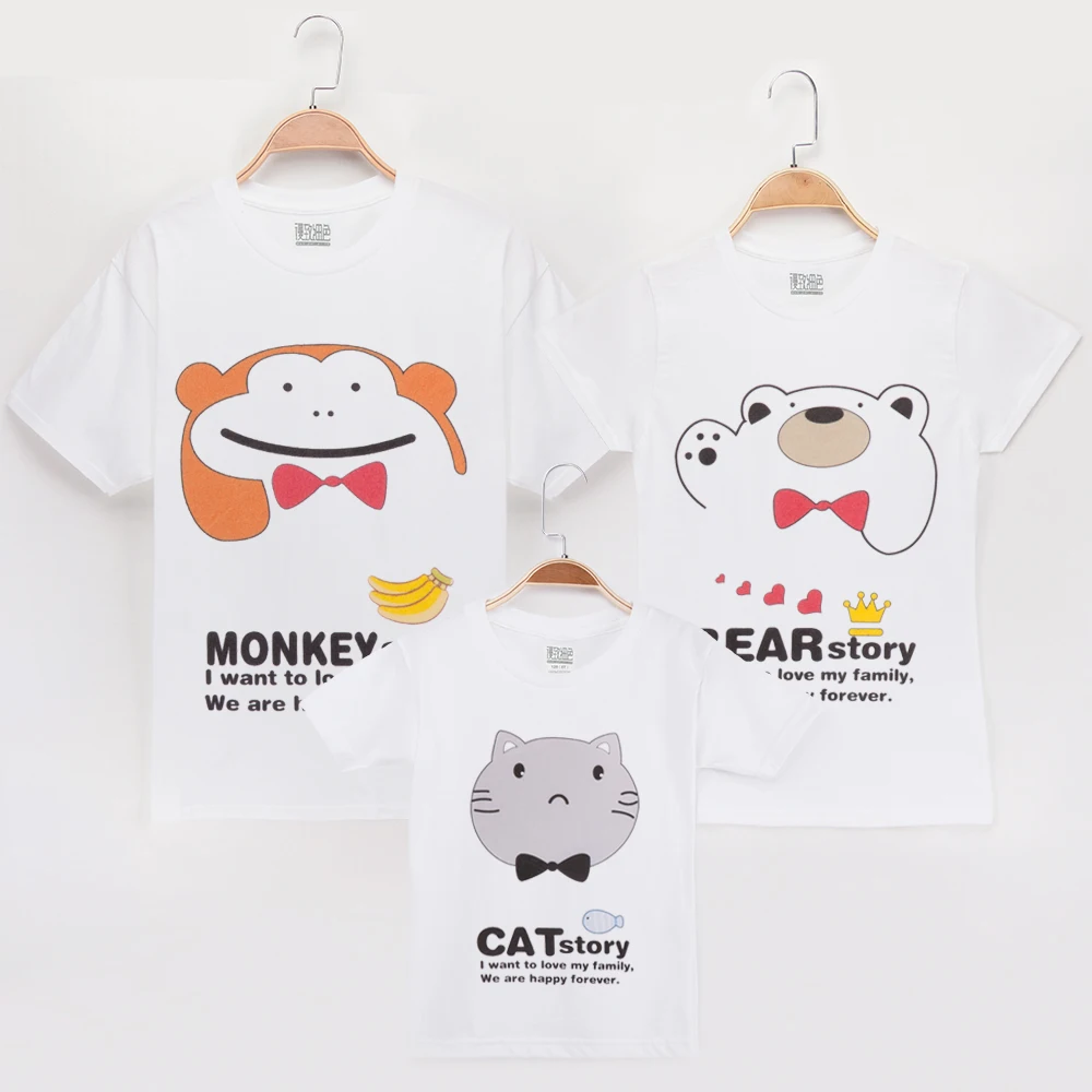 2019 Popular Products Family T Shirt Matching Outfits Kids Bear Cat Monkey Pattern 100% Cotton Mom Mother And Daughter Clothes
2019 Popular Products Family T Shirt Matching Outfits Kids Bear Cat Monkey Pattern 100% Cotton Mom Mother And Daughter Clothes