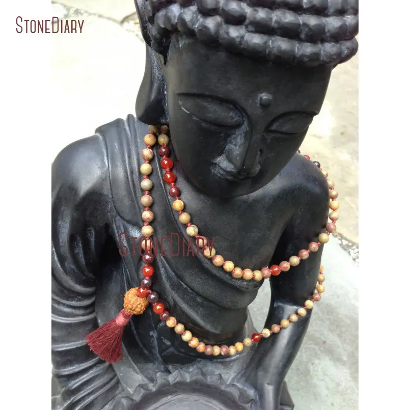 Милый Радужный Jaspers Carnelian & Rudraksha 108 шарик Мала ожерелье с ручными узелками и прорезями, ожерелье в богемном стиле NM10987
Милый Радужный Jaspers Carnelian & Rudraksha 108 шарик Мала ожерелье с ручными узелками и прорезями, ожерелье в богемном стиле NM10987