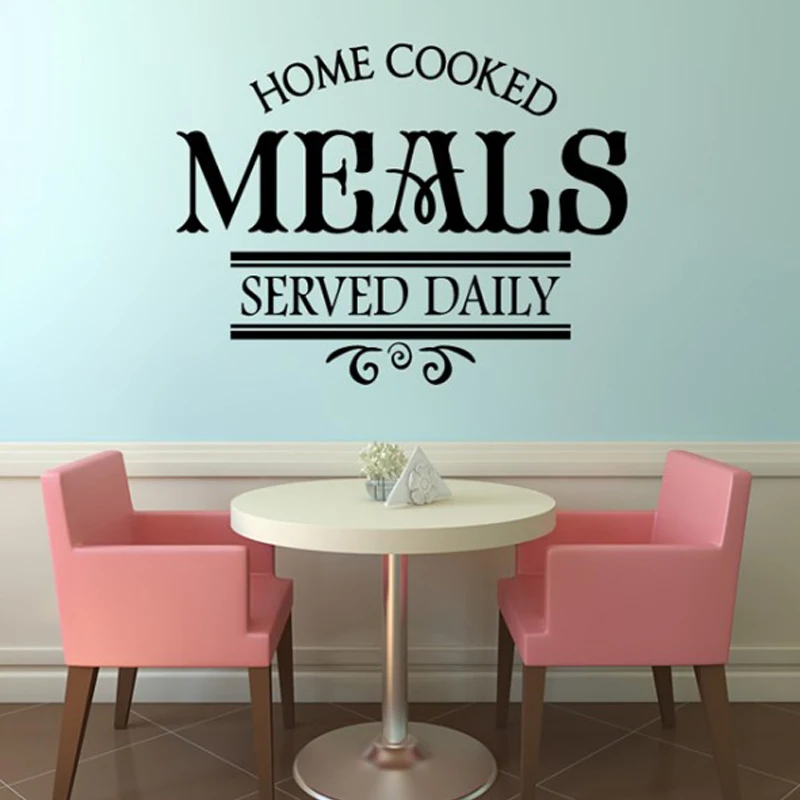 Home Cooked Meals Served Daily Restaurant Wall Sticker Kitchen Wall Decor Stickers Vinyl Removable Wall Decals Simple Design
Home Cooked Meals Served Daily Restaurant Wall Sticker Kitchen Wall Decor Stickers Vinyl Removable Wall Decals Simple Design