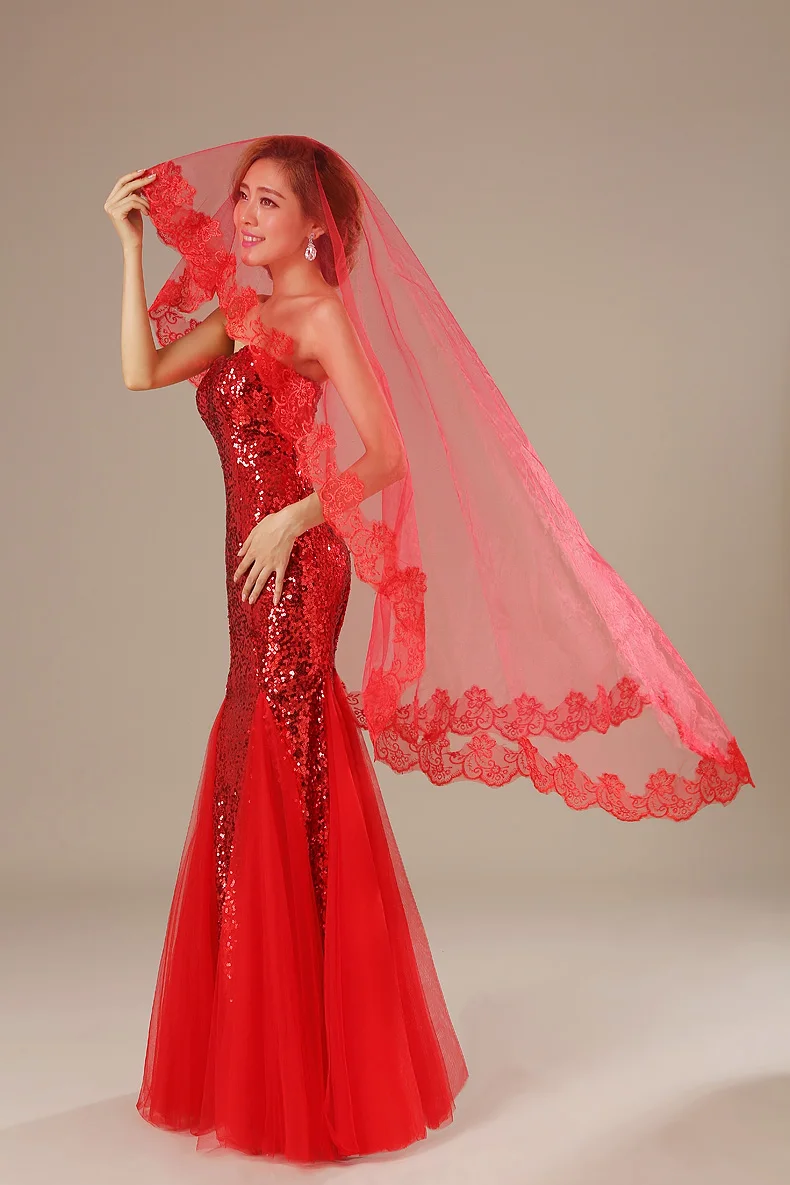 Brand New Wedding Veils with Appliqued Edge 2M White/Ivory/Red Wedding Accessories Elegant Princess Bridal Veils
Brand New Wedding Veils with Appliqued Edge 2M White/Ivory/Red Wedding Accessories Elegant Princess Bridal Veils