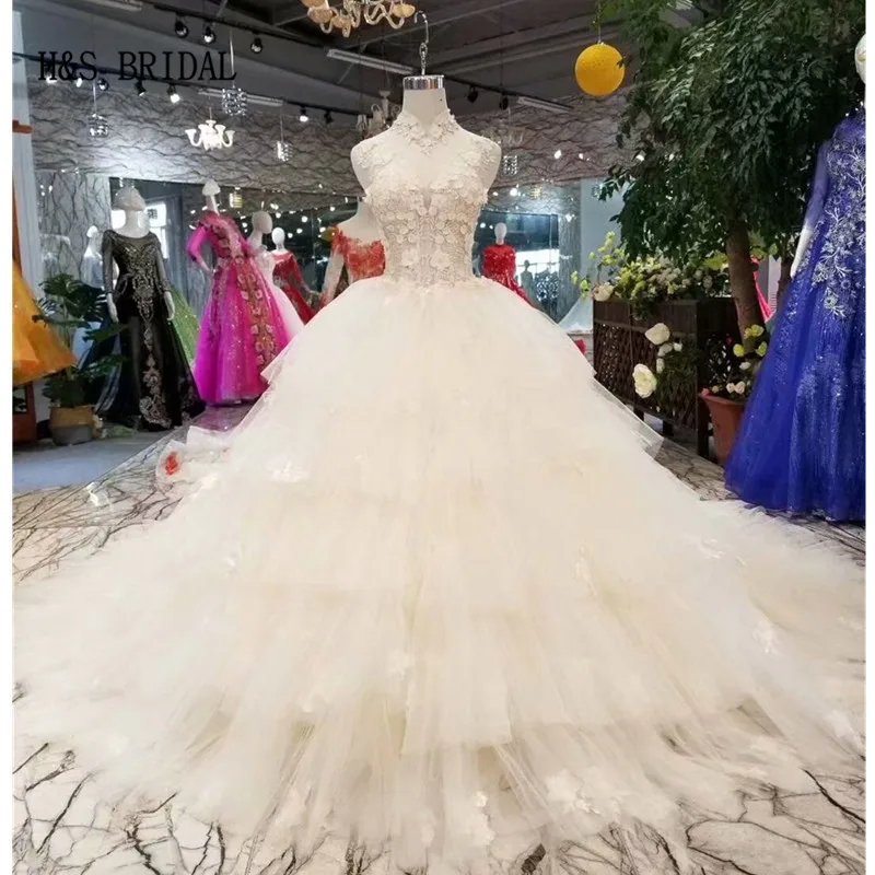 H&S BRIDAL High neck bride Wedding dress elegant tiered wedding dresses bridal gowns vestidos de novia 2020
H&S BRIDAL High neck bride Wedding dress elegant tiered wedding dresses bridal gowns vestidos de novia 2020