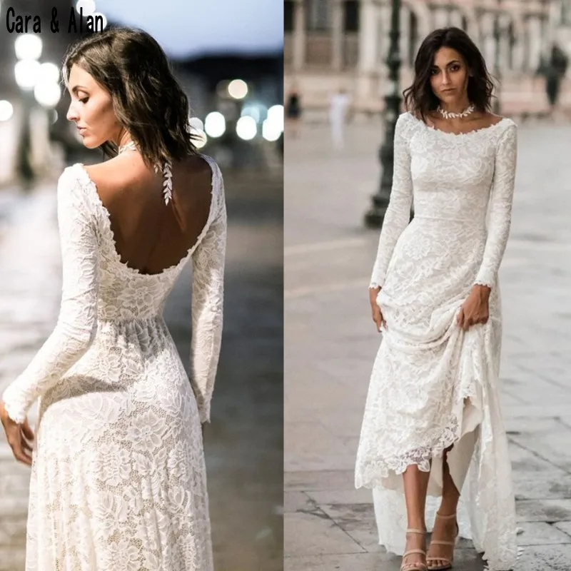 Vintage 2019 Lace Wedding Dresses Long Sleeve Sweep Train Cheap Bridal Gowns A Line vestidos novias
Vintage 2019 Lace Wedding Dresses Long Sleeve Sweep Train Cheap Bridal Gowns A Line vestidos novias