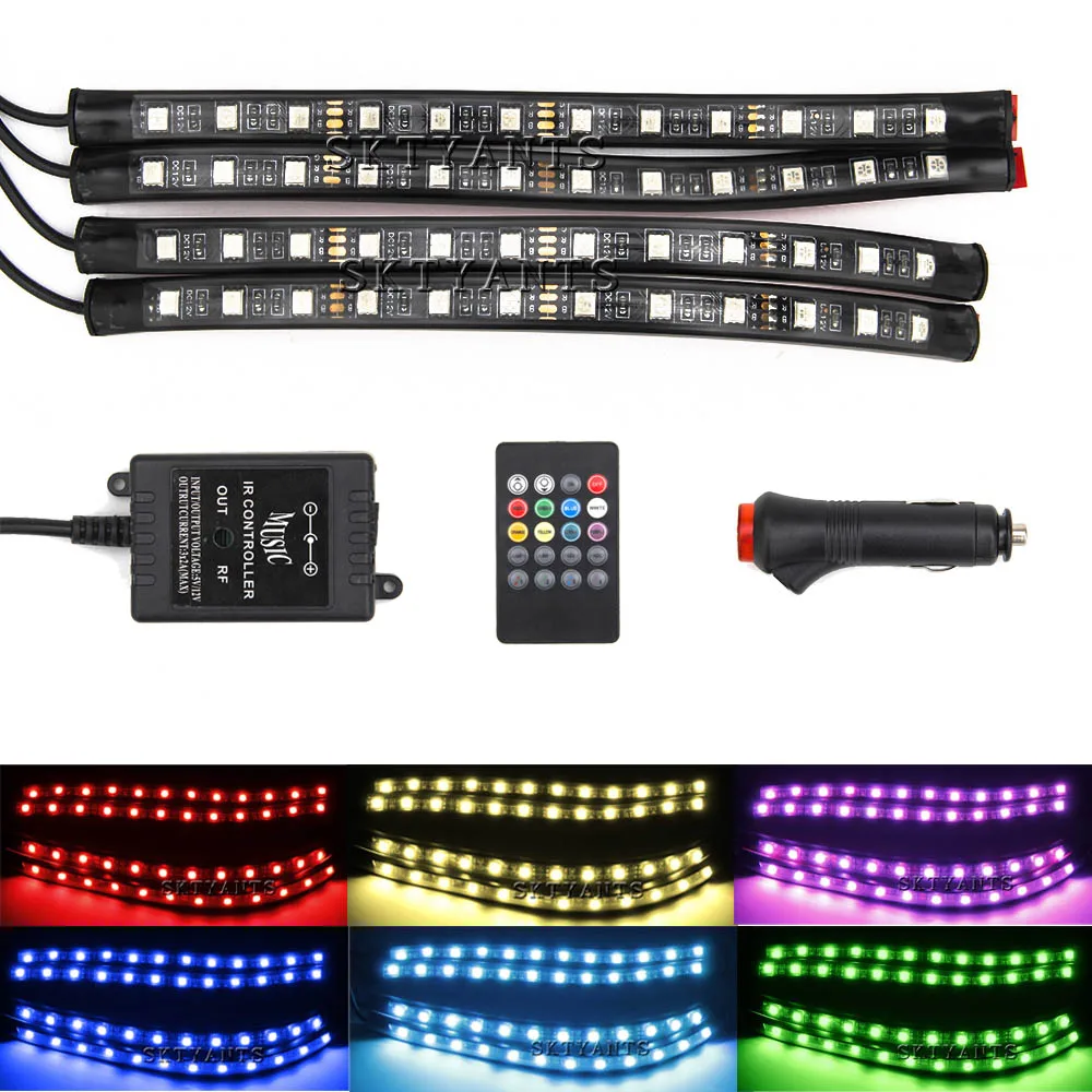 12 leds Ambient lighting Musical Voice Decorative Wireless Remote Music Control Car Light DC12V 9leds RGB Color 1set
12 leds Ambient lighting Musical Voice Decorative Wireless Remote Music Control Car Light DC12V 9leds RGB Color 1set