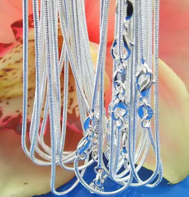 10pcs/lot Promotion! Wholesale Silver Color Necklace,Fashion DIY Jewelry Snake Chain 1mm Necklace 16 18 20 22 24"
10pcs/lot Promotion! Wholesale Silver Color Necklace,Fashion DIY Jewelry Snake Chain 1mm Necklace 16 18 20 22 24"